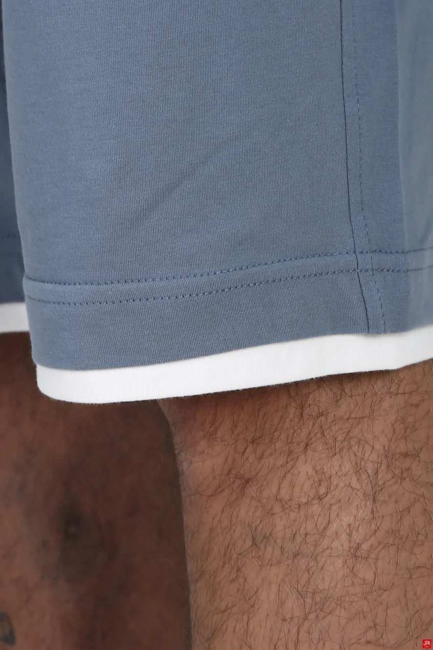 ست تی شرت و شلوارک مردانه راحتی مشکی جی پی ای JPA کد 03230