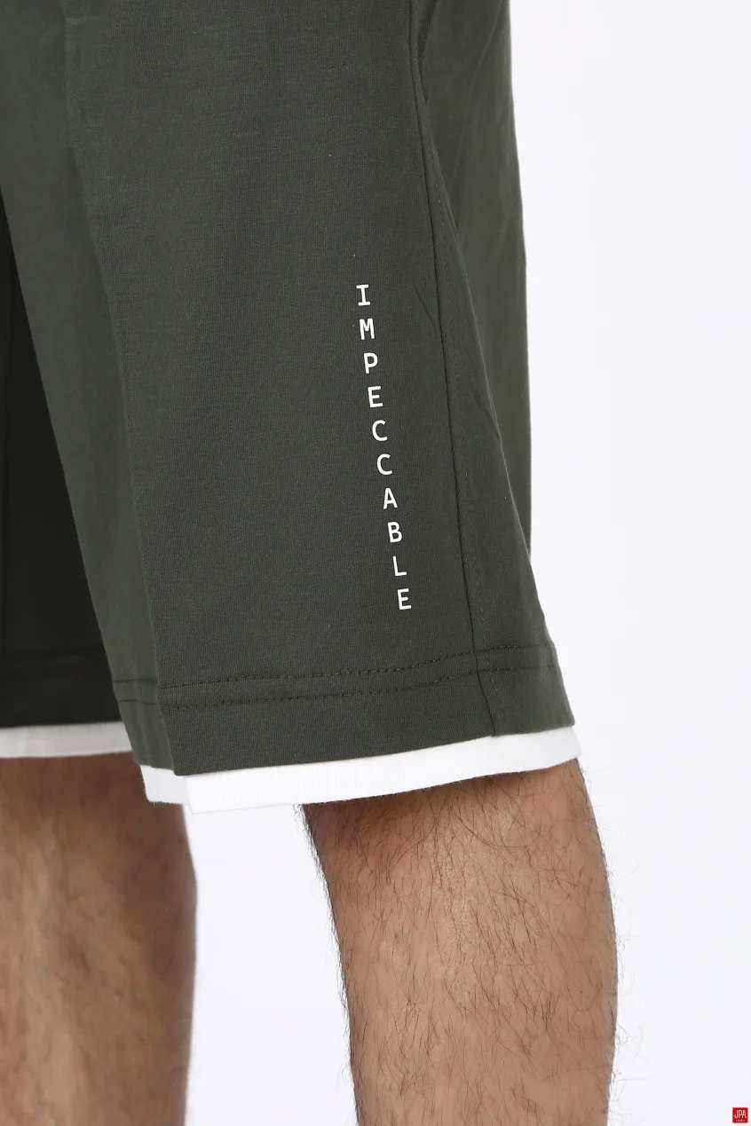 ست تاپ حلقه ای و شلوارک مردانه راحتی مشکی جی پی ای JPA کد 03228