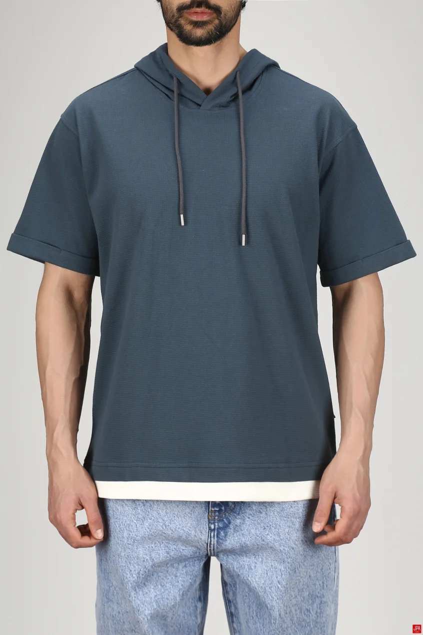 تی شرت مردانه کلاهدار مشکی جی پی ای JPA کد 03278