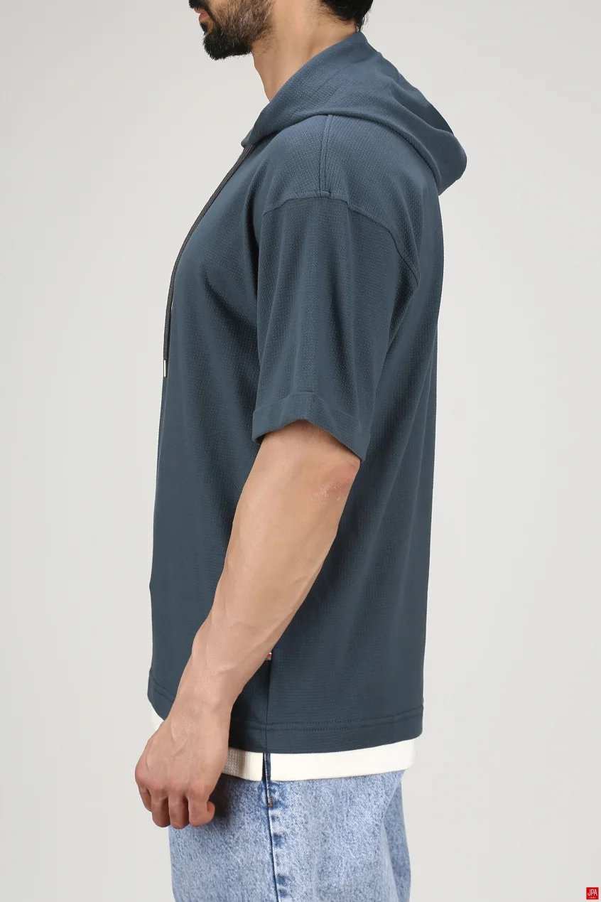 تی شرت مردانه کلاهدار مشکی جی پی ای JPA کد 03278