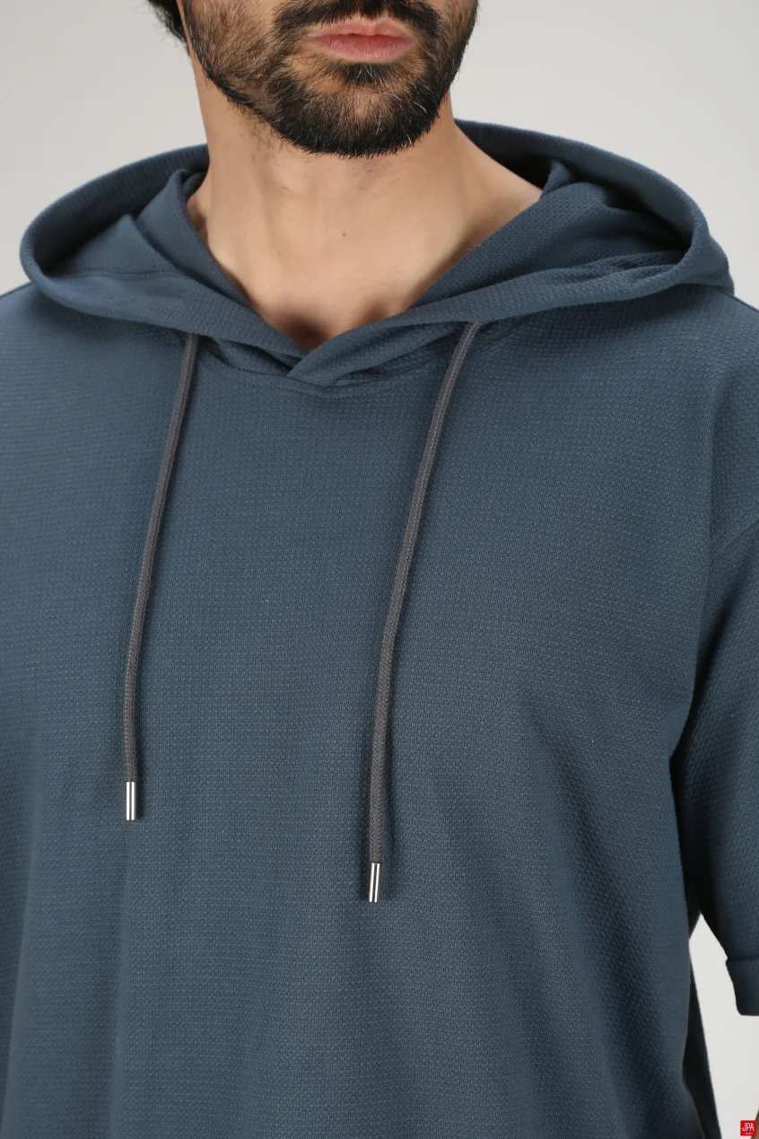 تی شرت مردانه کلاهدار مشکی جی پی ای JPA کد 03278