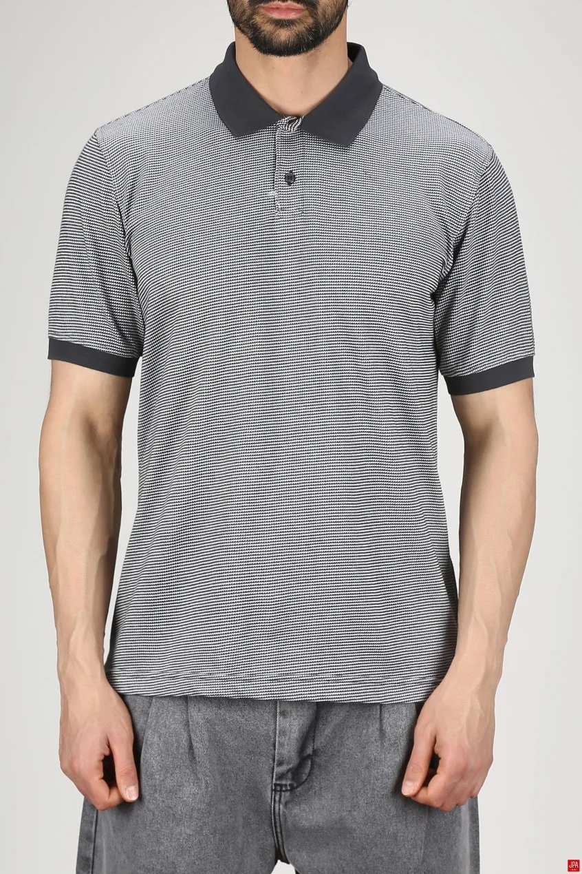 پولوشرت مردانه سرمه ای جی پی ای JPA کد 03247