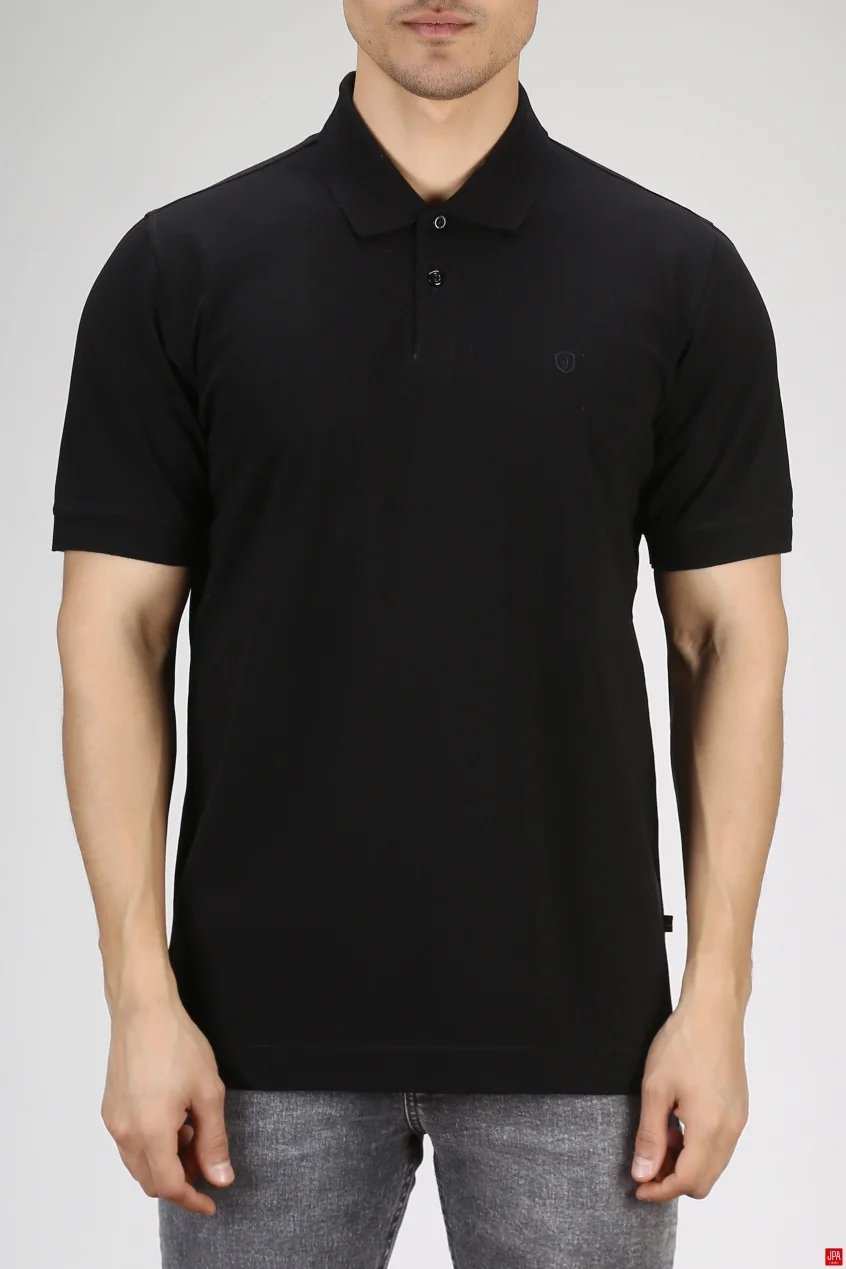 پولوشرت مردانه اسلیم مشکی جی پی ای JPA کد 03199
