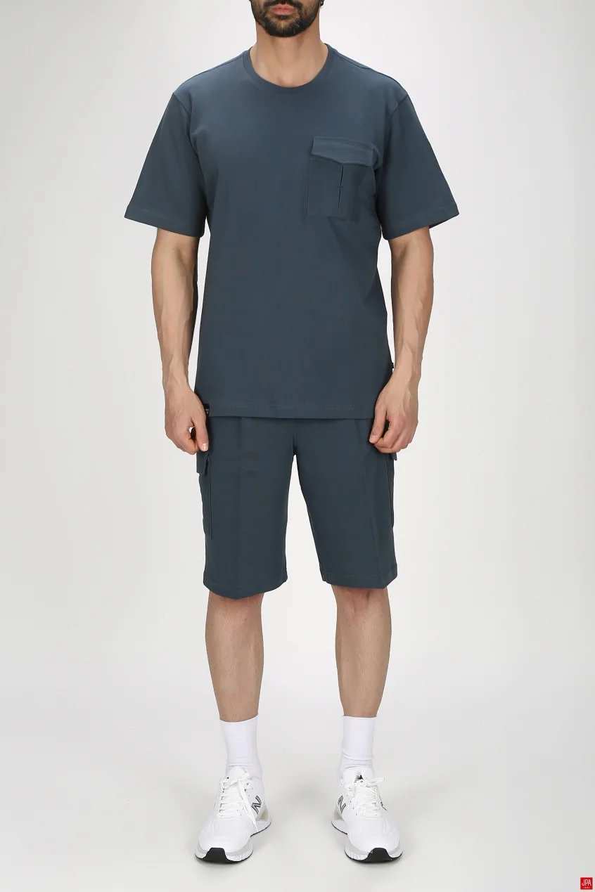تیشرت شلوارک مردانه راحتی طرحدار رگولار جی پی ای JPA کد - 03204