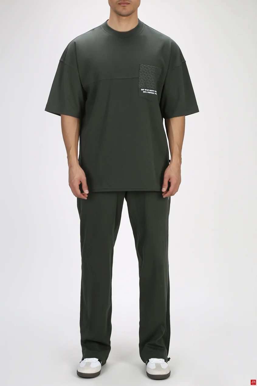 ست تی شرت و شلوار مردانه اسپرت مشکی جی پی ای JPA کد 03274