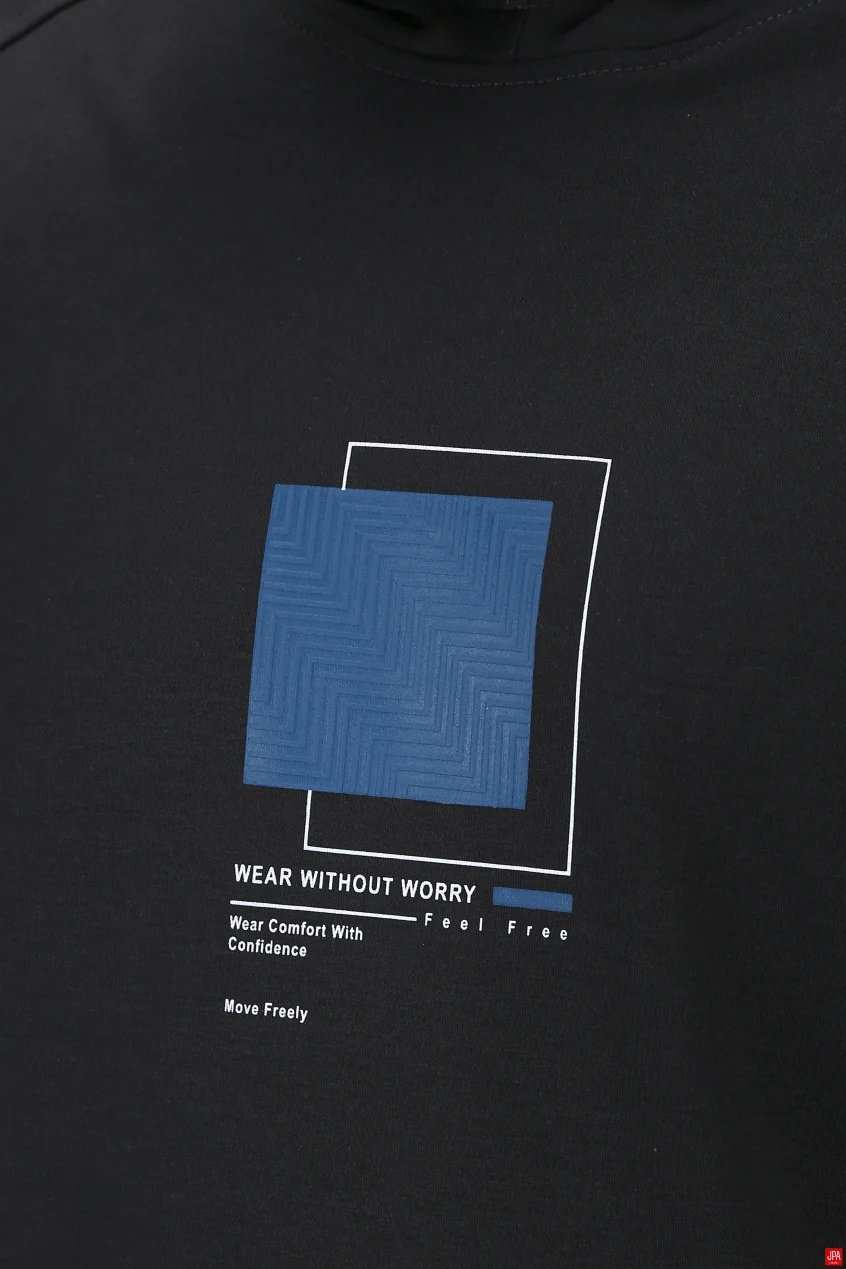 تی شرت مردانه کلاهدار مشکی جی پی ای JPA کد 03271