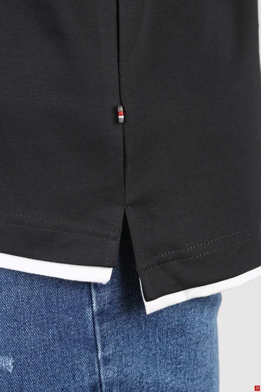 تی شرت مردانه کلاهدار مشکی جی پی ای JPA کد 03271