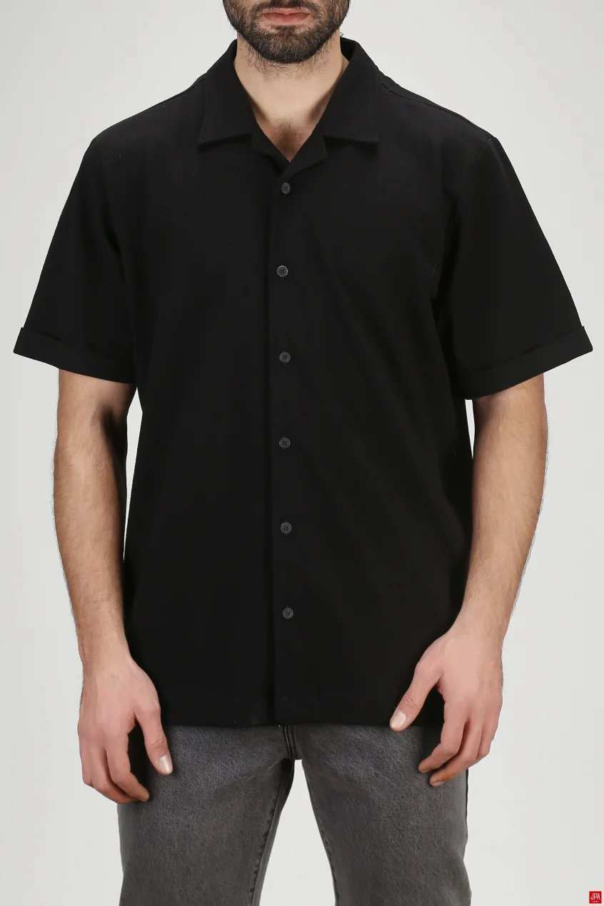 پیراهن مردانه مشکی جی پی ای JPA کد 03281