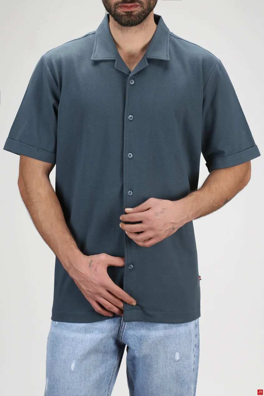 پیراهن مردانه مشکی جی پی ای JPA کد 03281