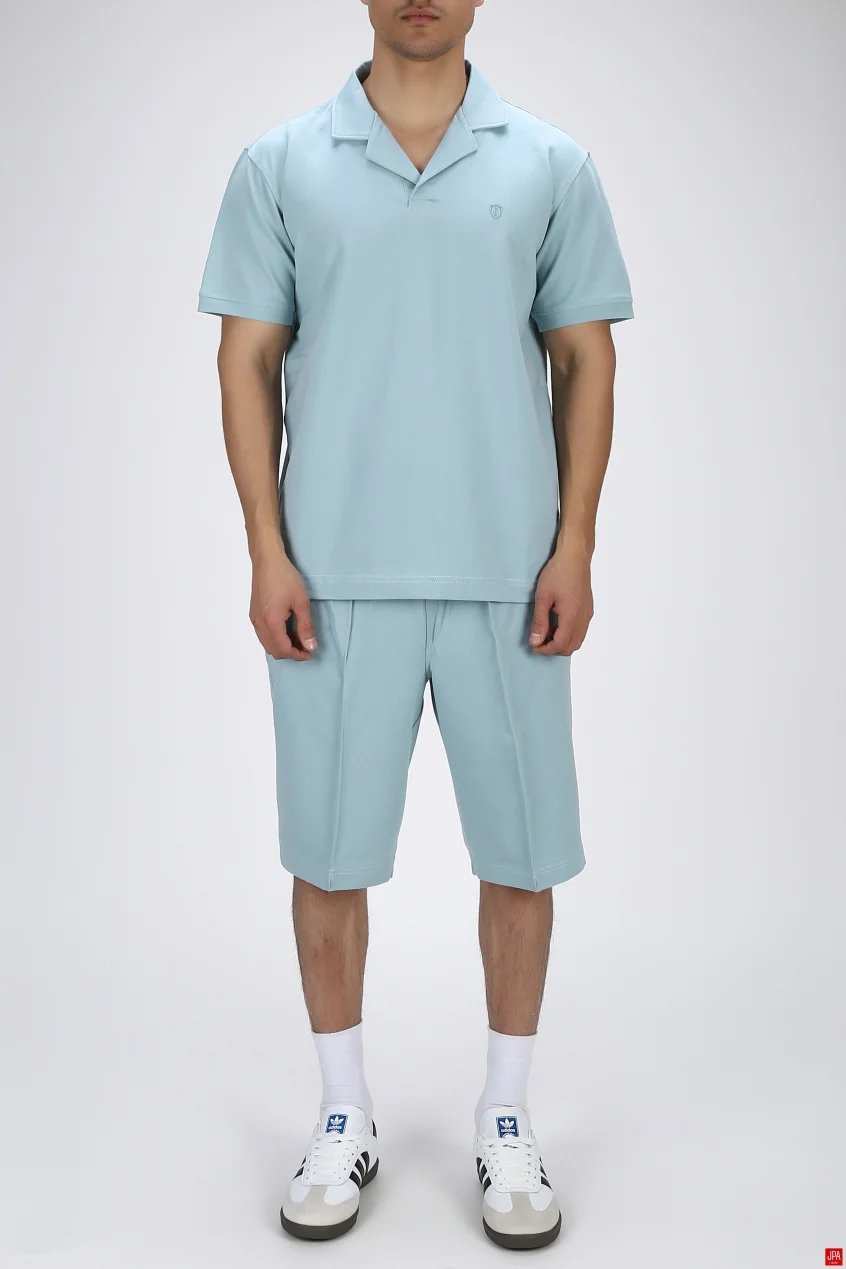 ست تی شرت و شلوارک مردانه اسپرت سرمه ای جی پی ای JPA کد 03340