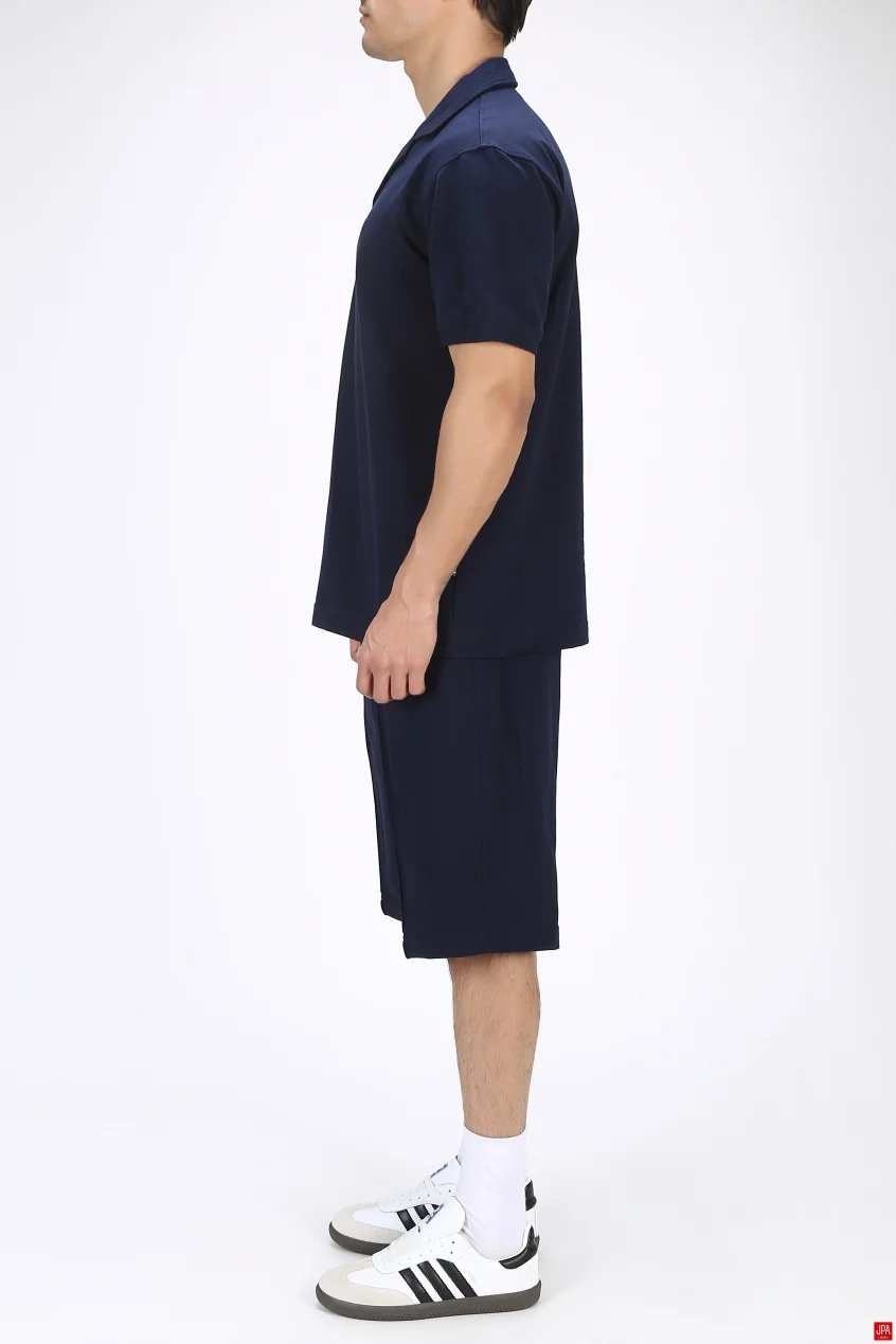 ست تی شرت و شلوارک مردانه اسپرت سرمه ای جی پی ای JPA کد 03340