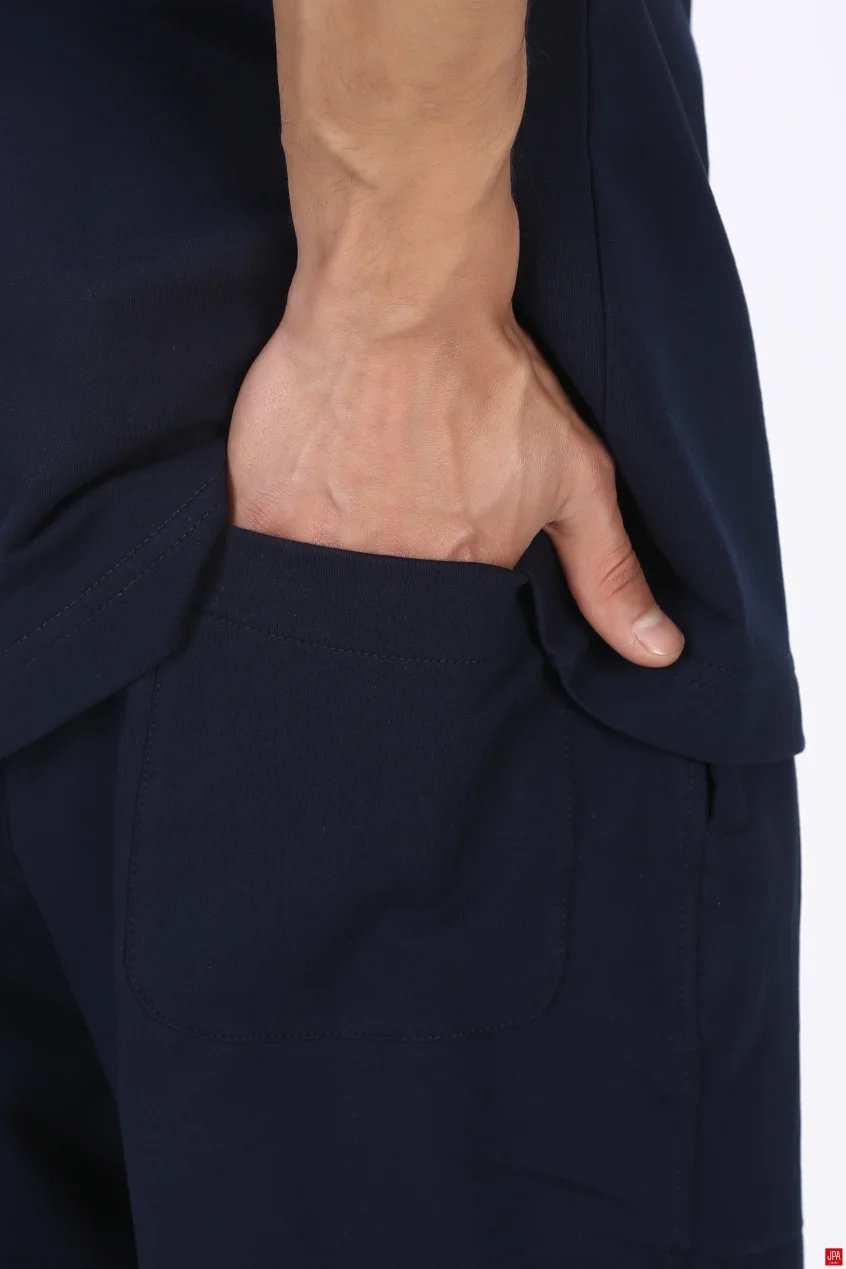 ست تی شرت و شلوارک مردانه اسپرت سرمه ای جی پی ای JPA کد 03340