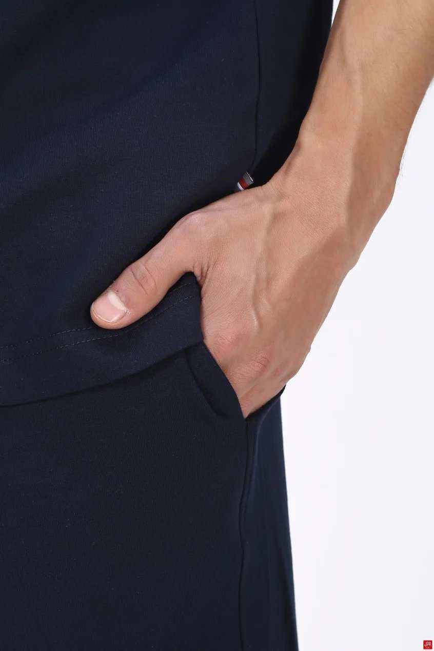 ست تی شرت و شلوارک مردانه اسپرت سرمه ای جی پی ای JPA کد 03340