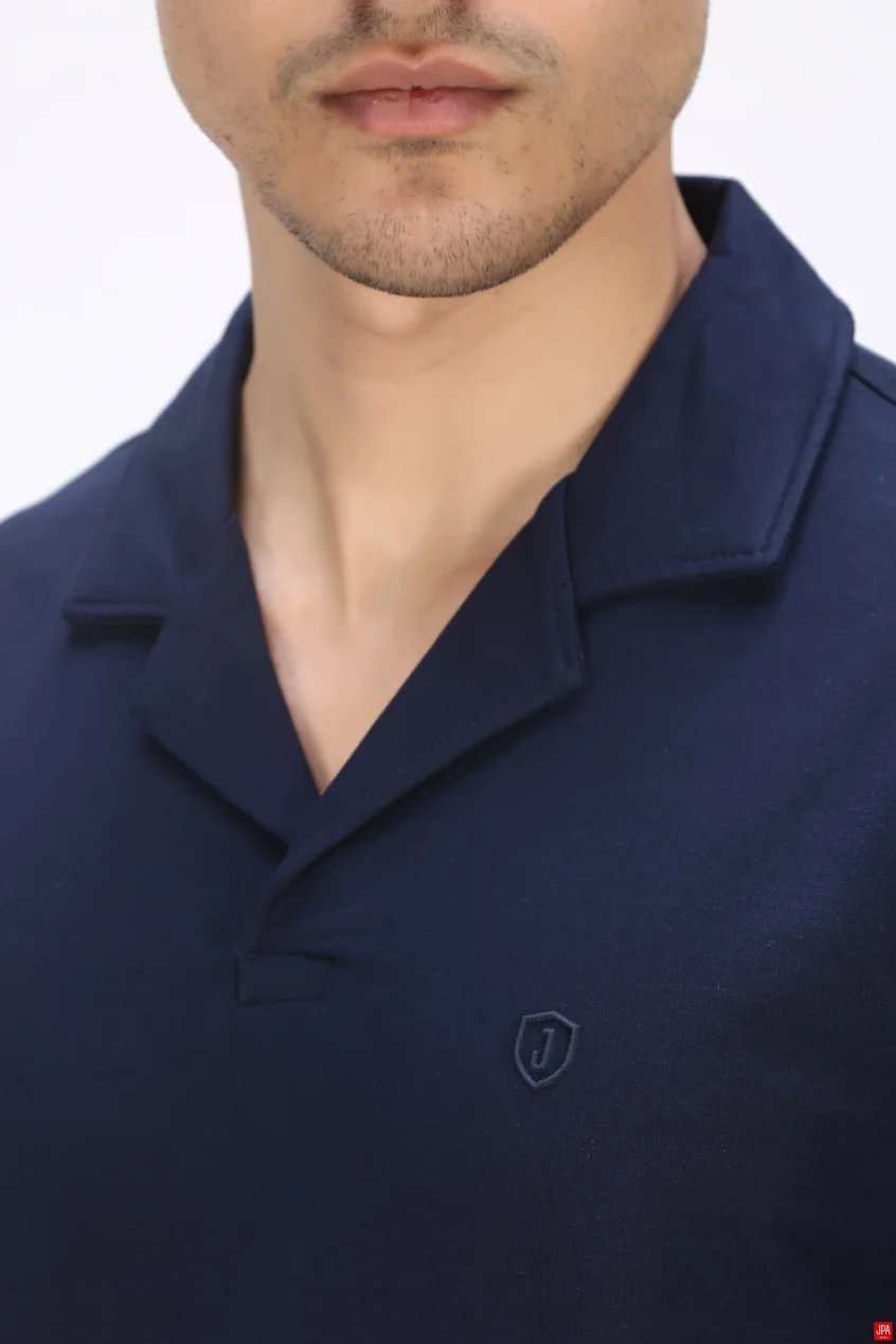 ست تی شرت و شلوارک مردانه اسپرت سرمه ای جی پی ای JPA کد 03340