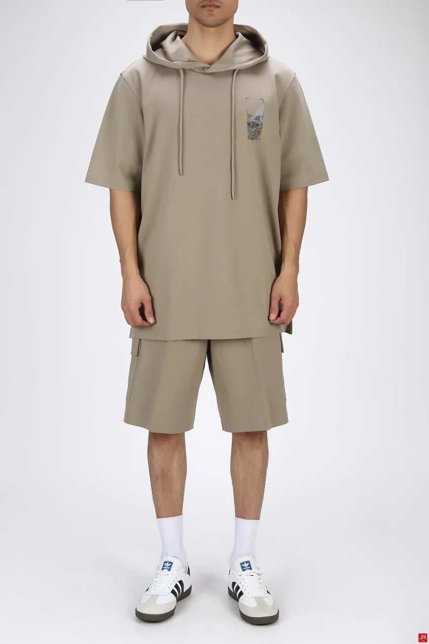 ست تی شرت و شلوارک مردانه اسپرت مشکی جی پی ای JPA کد 03272