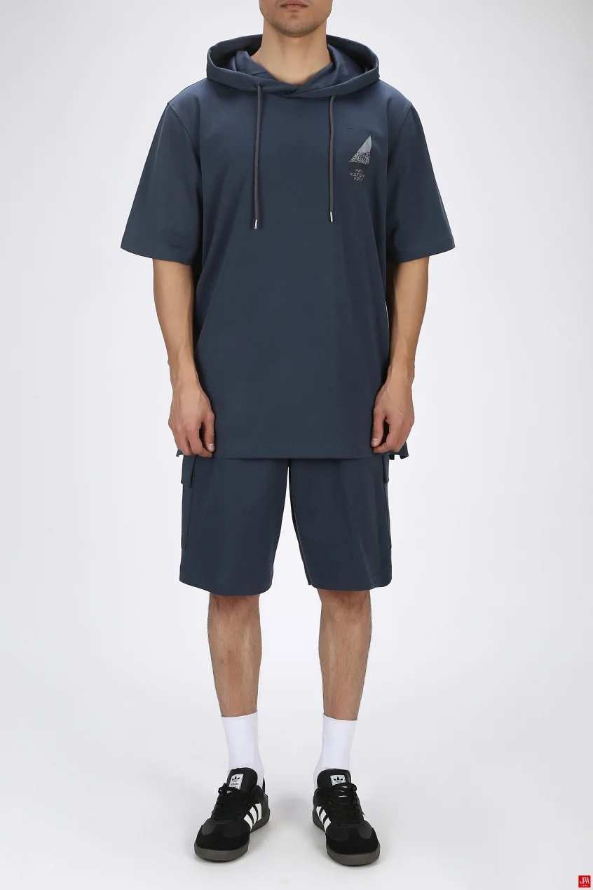 ست تی شرت و شلوارک مردانه اسپرت مشکی جی پی ای JPA کد 03272