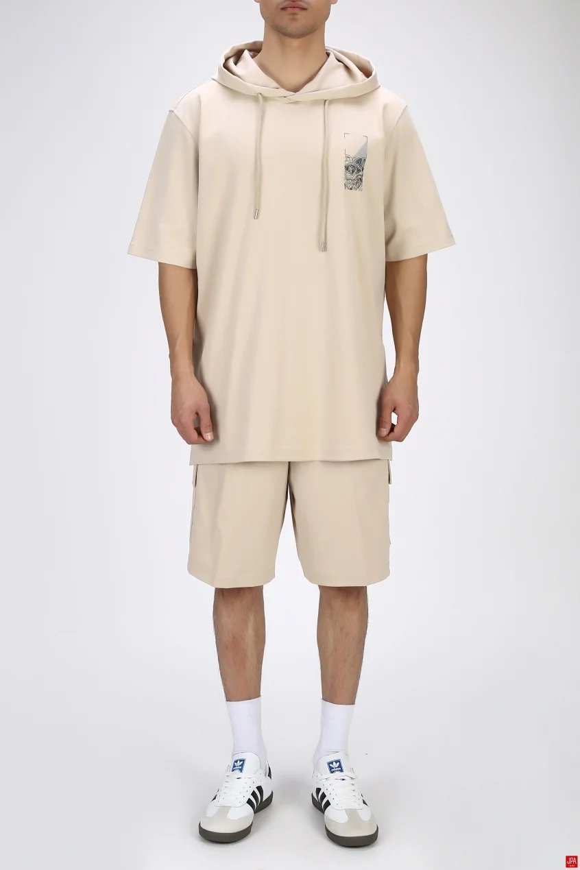 ست تی شرت و شلوارک مردانه اسپرت مشکی جی پی ای JPA کد 03272