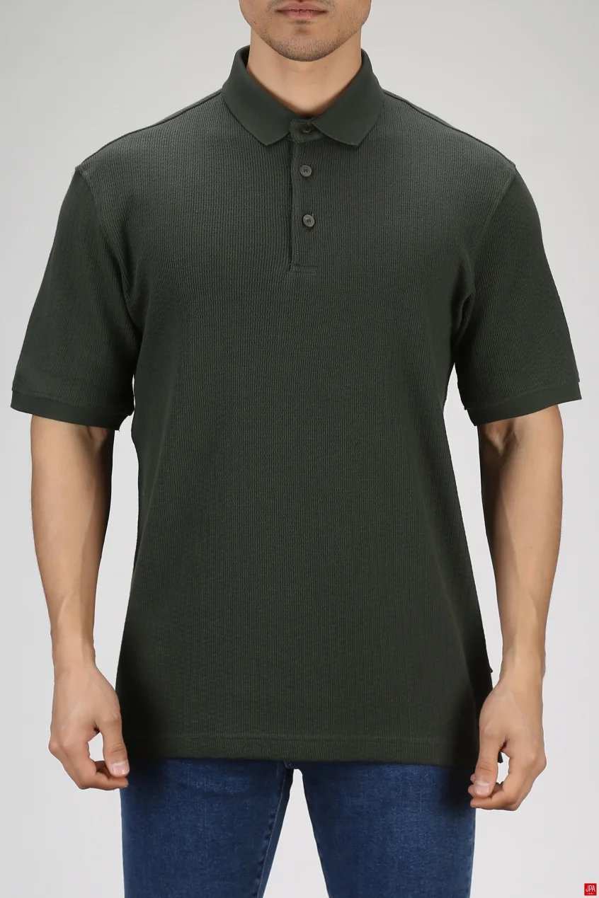 پولوشرت مردانه سبز تیره جی پی ای JPA کد 03386