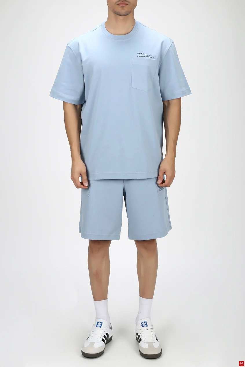 ست تی شرت و شلوارک مردانه راحتی باکس مشکی جی پی ای JPA کد 03287