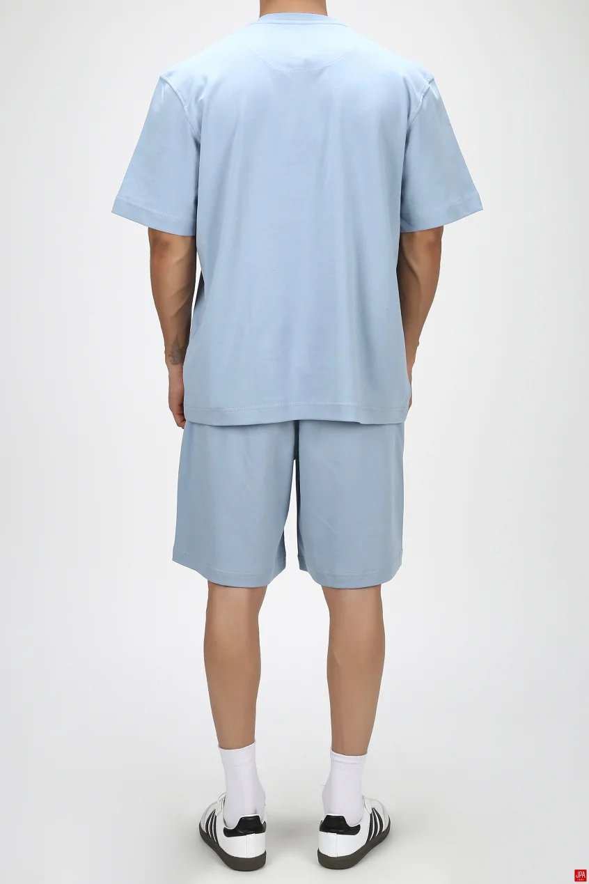 ست تی شرت و شلوارک مردانه راحتی باکس مشکی جی پی ای JPA کد 03287