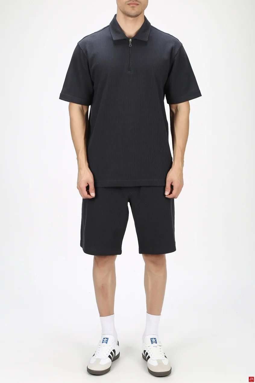 ست تی شرت و شلوارک مردانه اسپرت مشکی جی پی ای JPA کد 03438