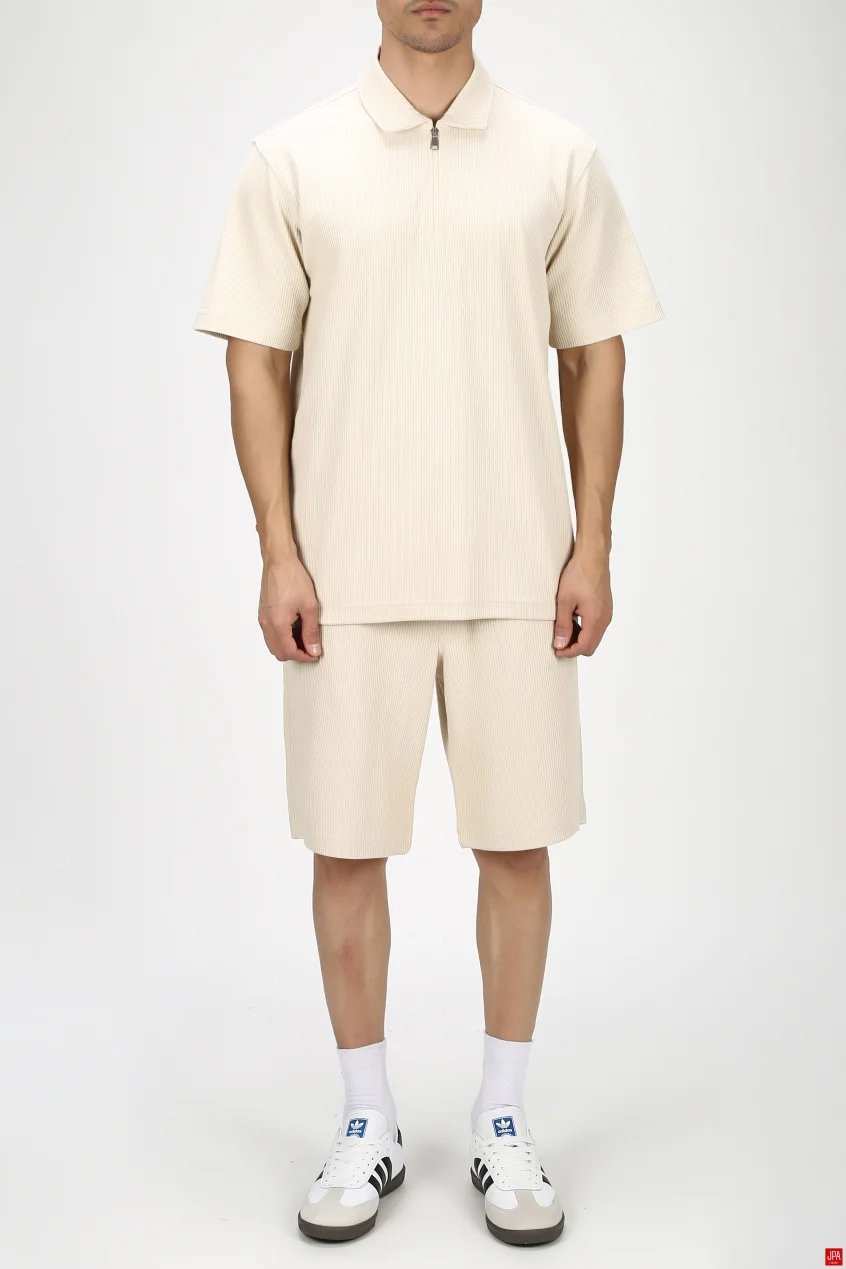 ست تی شرت و شلوارک مردانه اسپرت مشکی جی پی ای JPA کد 03438