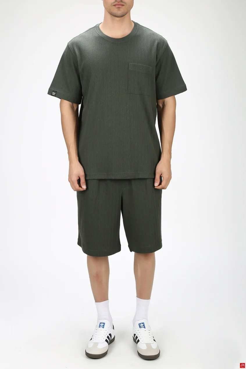 ست تی شرت و شلوارک مردانه اسپرت مشکی جی پی ای JPA کد 03469