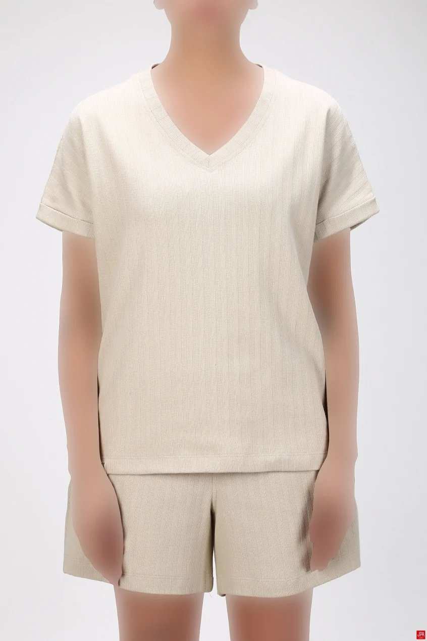 ست تیشرت و شلوارک زنانه راحتی طرح دار ( خیلی ازاد) جی پی ای JPA – کد 03451