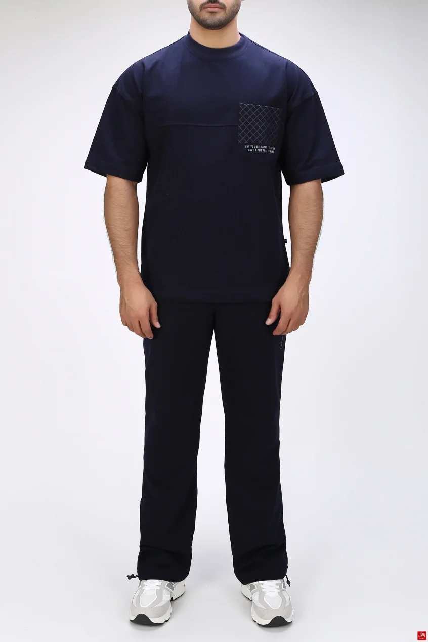 ست تی شرت و شلوار مردانه اسپرت مشکی جی پی ای JPA کد 03433