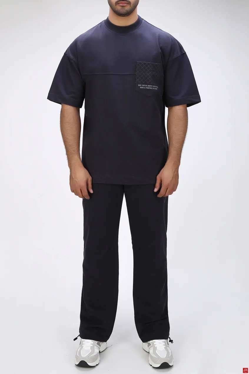 ست تی شرت و شلوار مردانه اسپرت مشکی جی پی ای JPA کد 03433