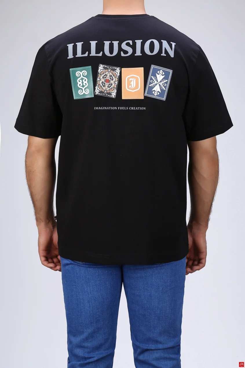 تی شرت مردانه مشکی جی پی ای JPA کد 03399