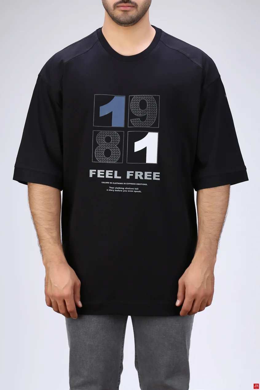 تی شرت مردانه مشکی جی پی ای JPA کد 03414