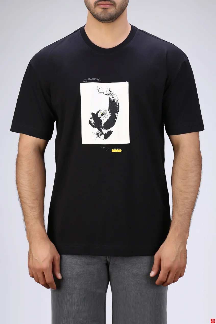 تی شرت مردانه مشکی جی پی ای JPA کد 03392