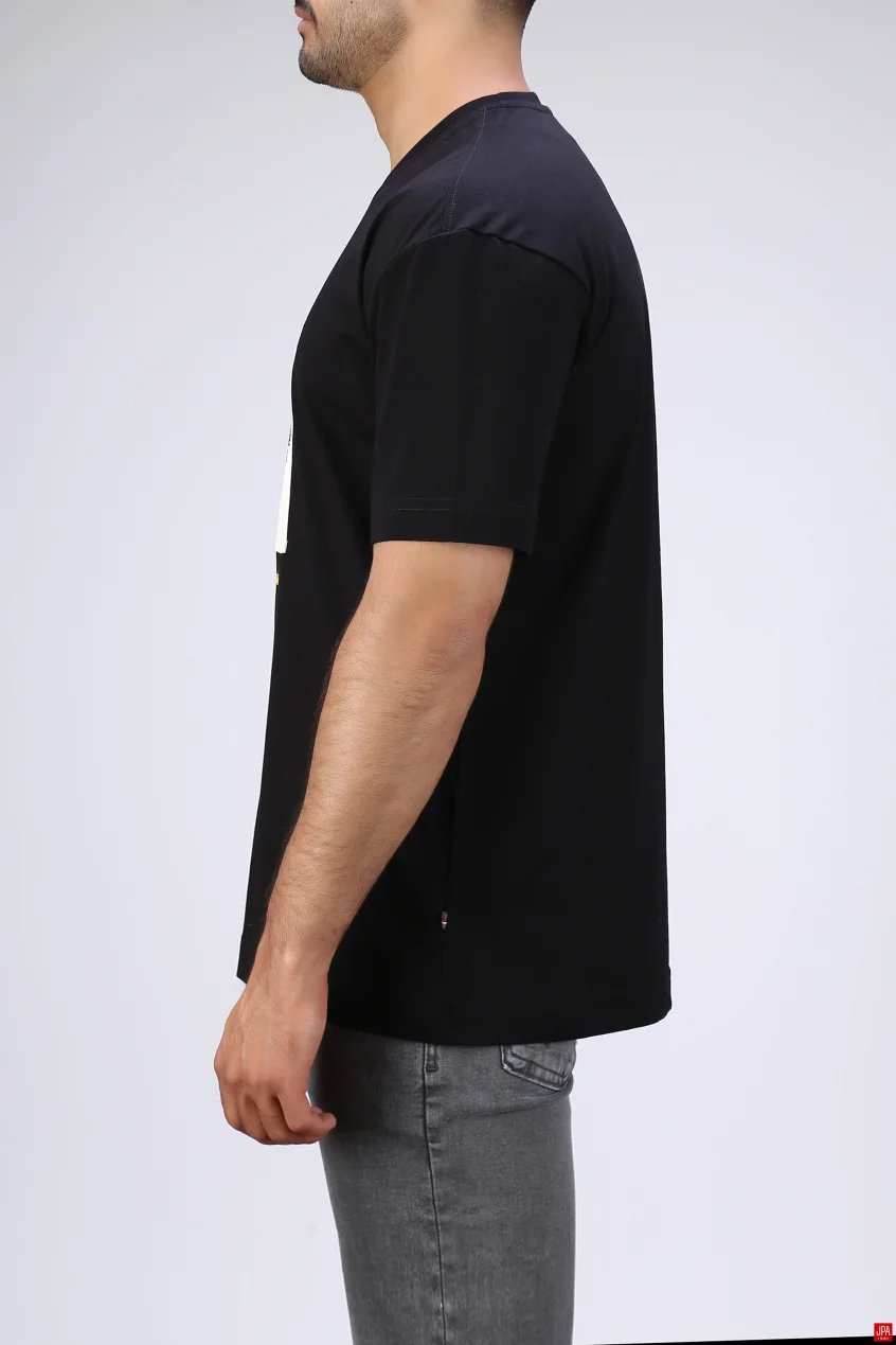 تی شرت مردانه مشکی جی پی ای JPA کد 03392
