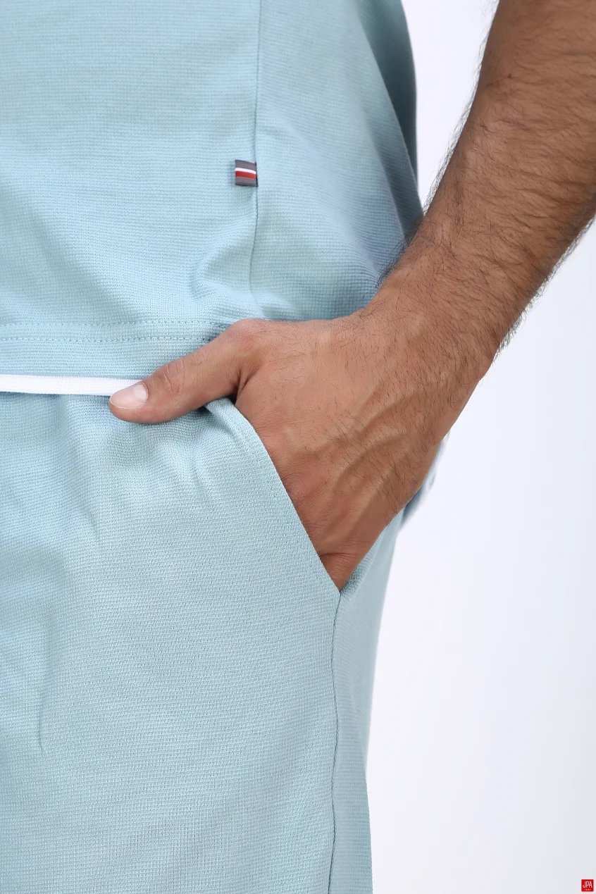 ست تی شرت و شلوارک مردانه راحتی مشکی جی پی ای JPA کد 03513