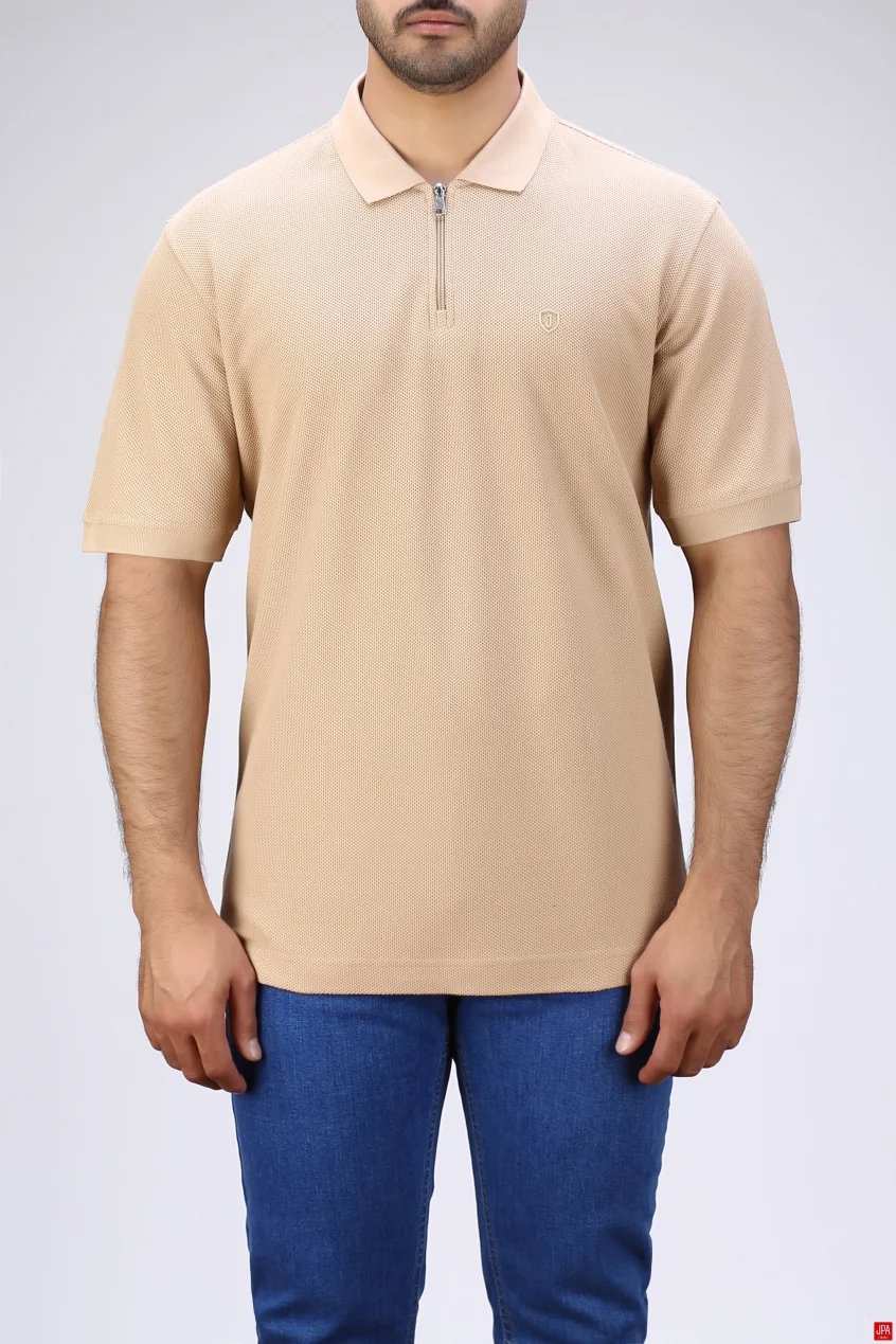 پولوشرت مردانه نیم زیپ مشکی جی پی ای JPA کد 03477