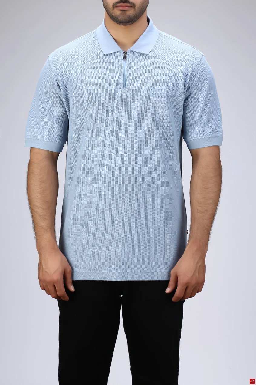 پولوشرت مردانه نیم زیپ مشکی جی پی ای JPA کد 03477