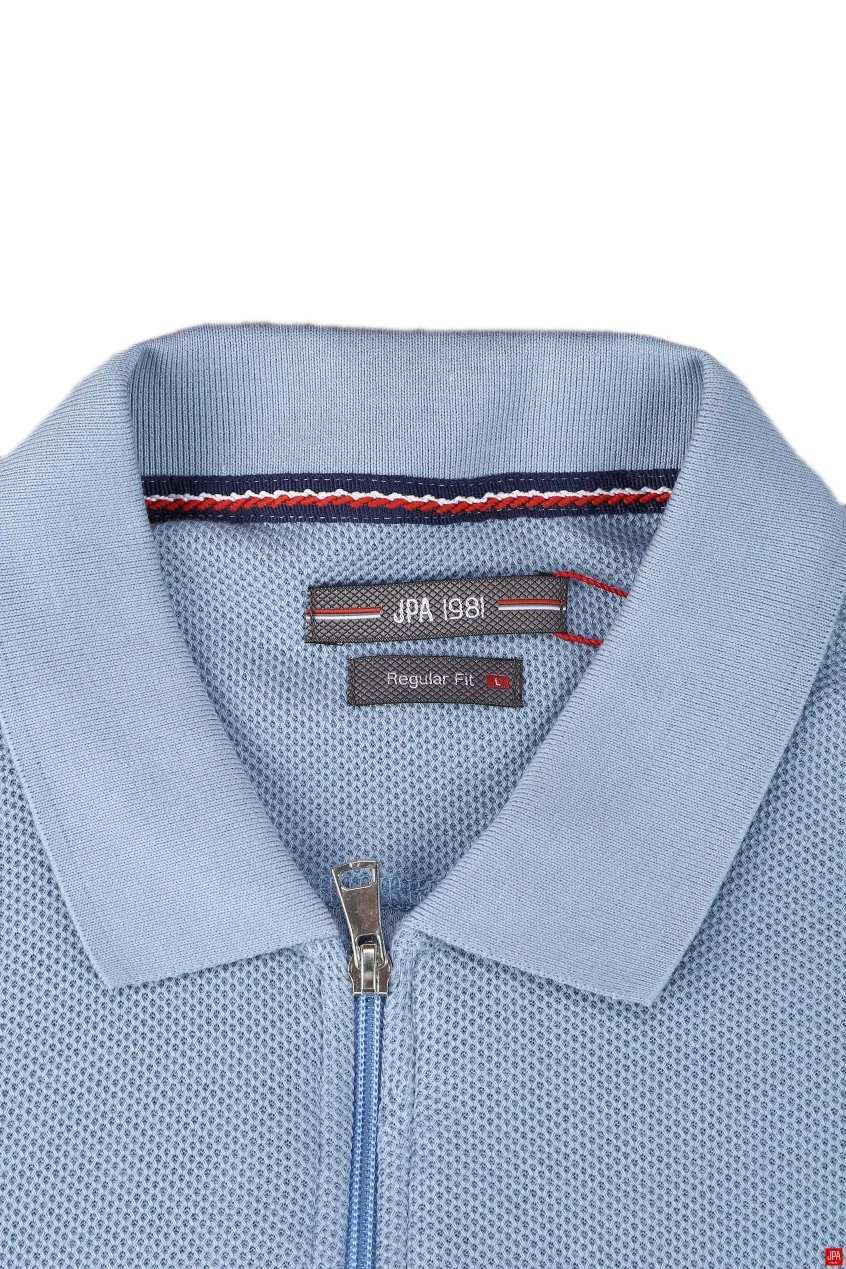 پولوشرت مردانه نیم زیپ مشکی جی پی ای JPA کد 03477