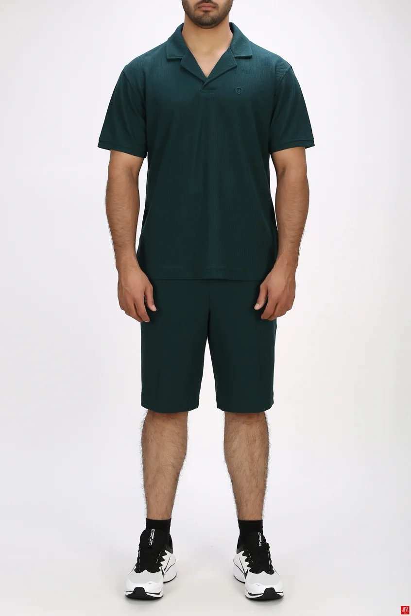 ست تی شرت و شلوارک مردانه اسپرت مشکی جی پی ای JPA کد 03483