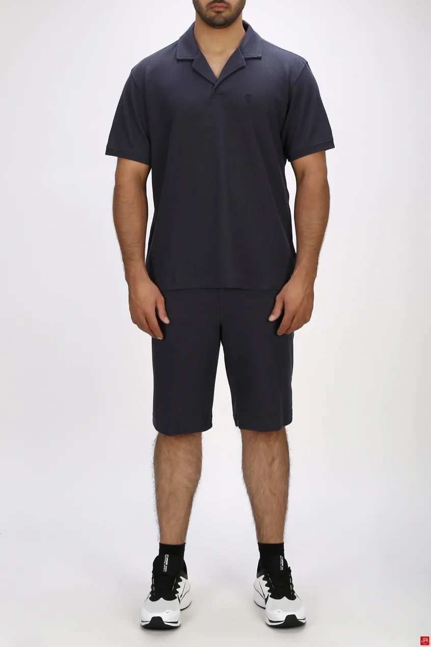 ست تی شرت و شلوارک مردانه اسپرت مشکی جی پی ای JPA کد 03483