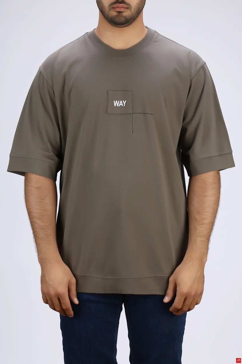 تی شرت مردانه یقه گرد آزاد مشکی جی پی ای JPA کد 03390