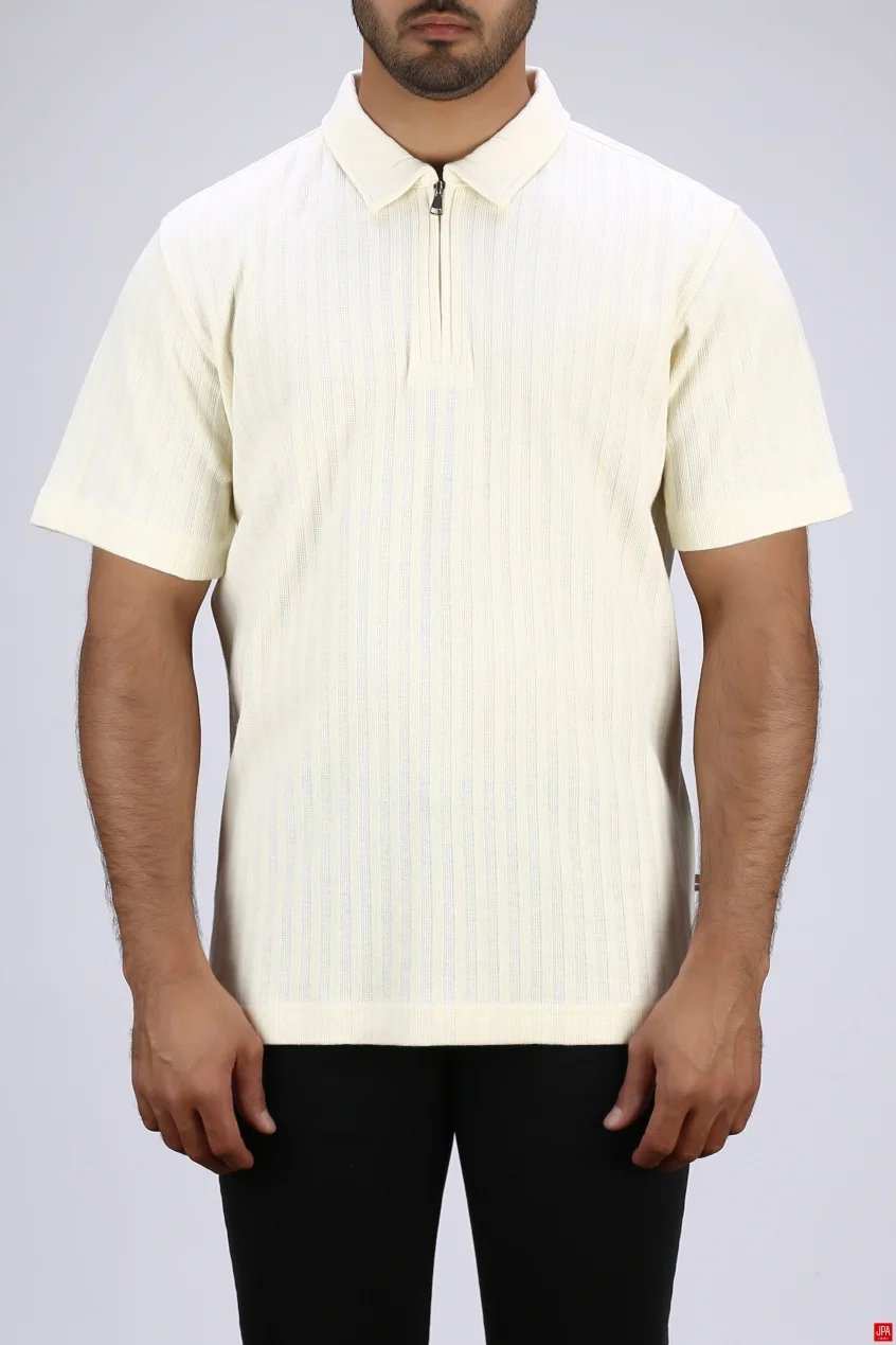 پولوشرت مردانه نیم زیپ مشکی جی پی ای JPA کد 03501