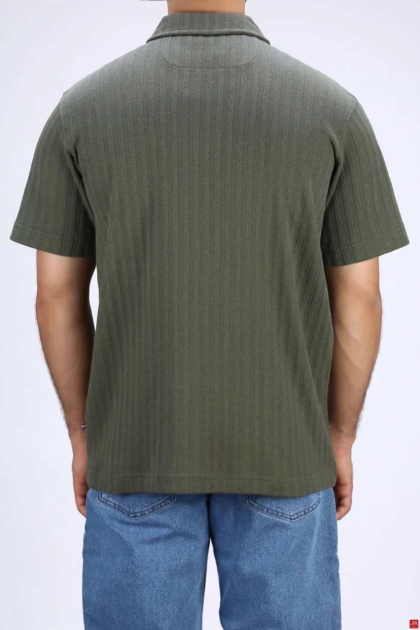 پولوشرت مردانه نیم زیپ مشکی جی پی ای JPA کد 03501