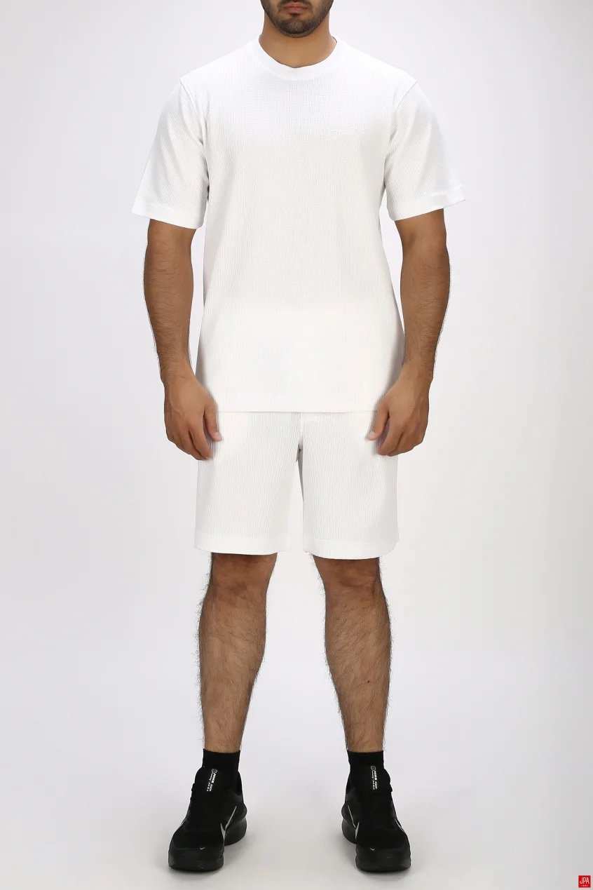 ست تی شرت و شلوارک مردانه اسپرت مشکی جی پی ای JPA کد 03536