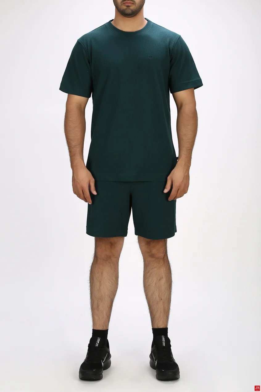 ست تی شرت و شلوارک مردانه اسپرت مشکی جی پی ای JPA کد 03536