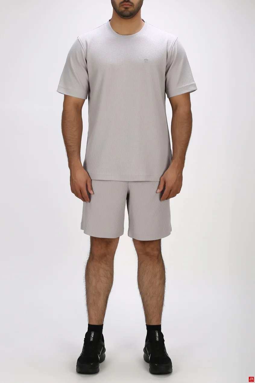 ست تی شرت و شلوارک مردانه اسپرت مشکی جی پی ای JPA کد 03536