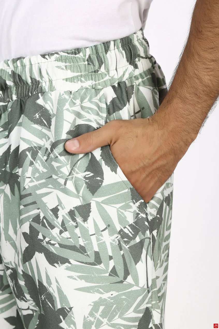 شلوارک مردانه لینن سبز روشن جی پی ای JPA کد 03535