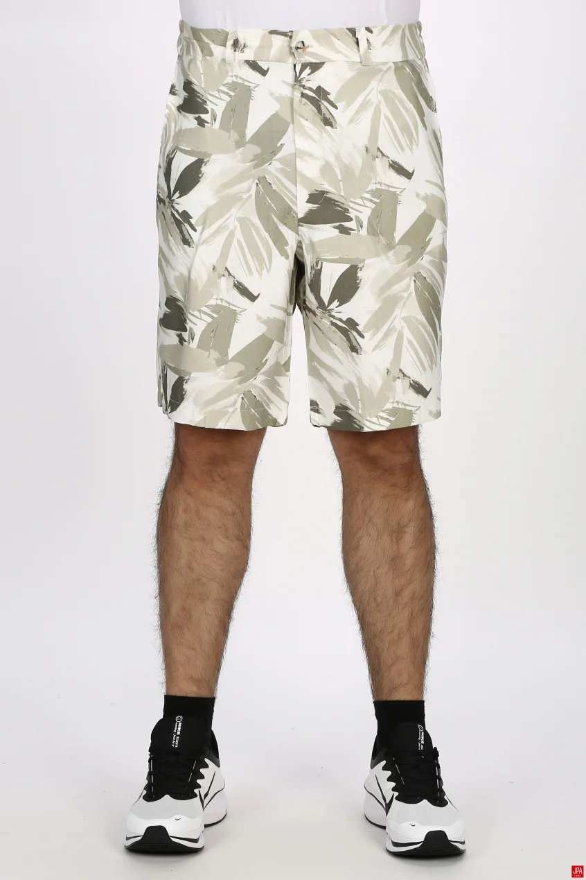 شلوارک مردانه لینن چاپی سبز روشن جی پی ای JPA کد 03534