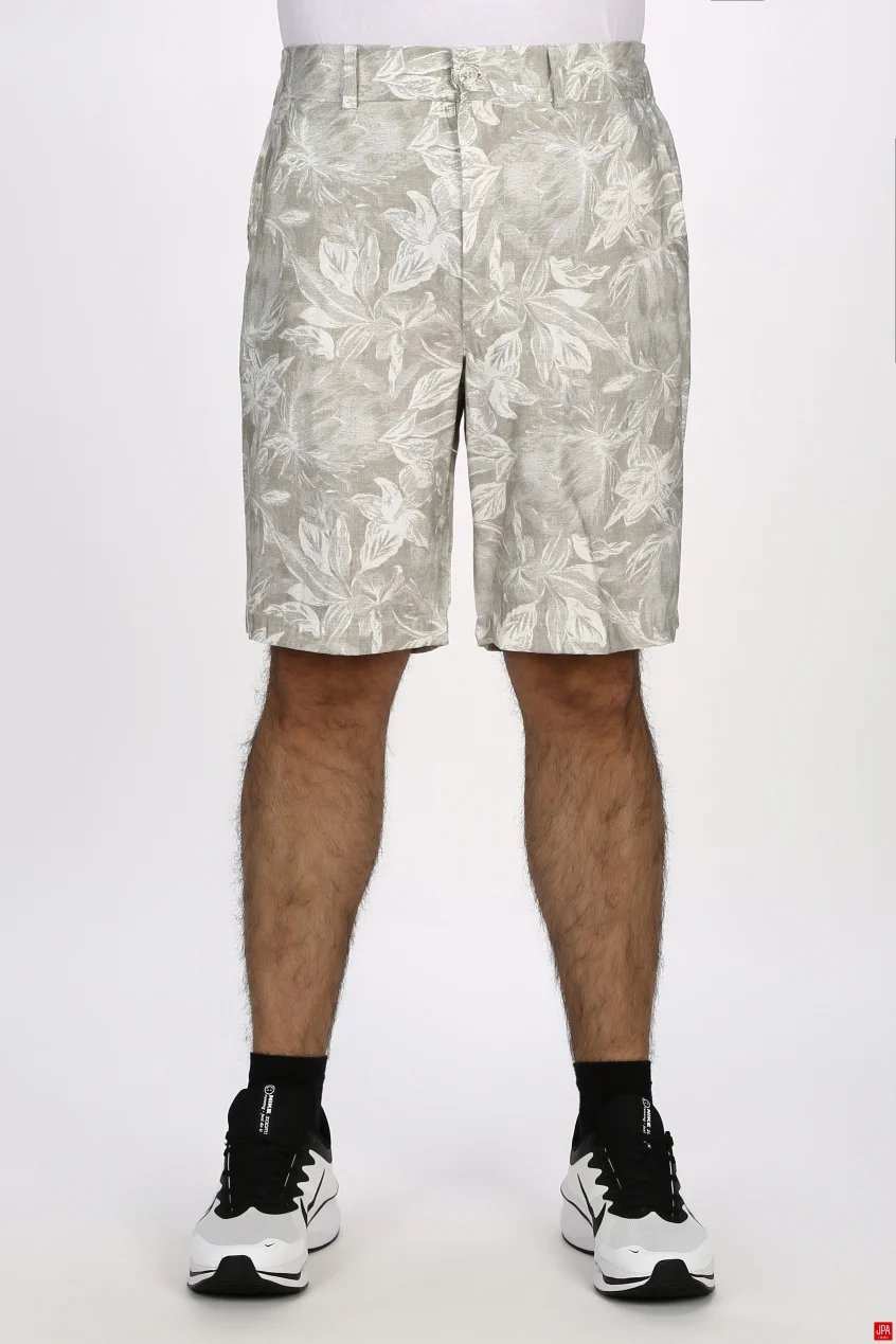 شلوارک مردانه لینن چاپی سبز روشن جی پی ای JPA کد 03534