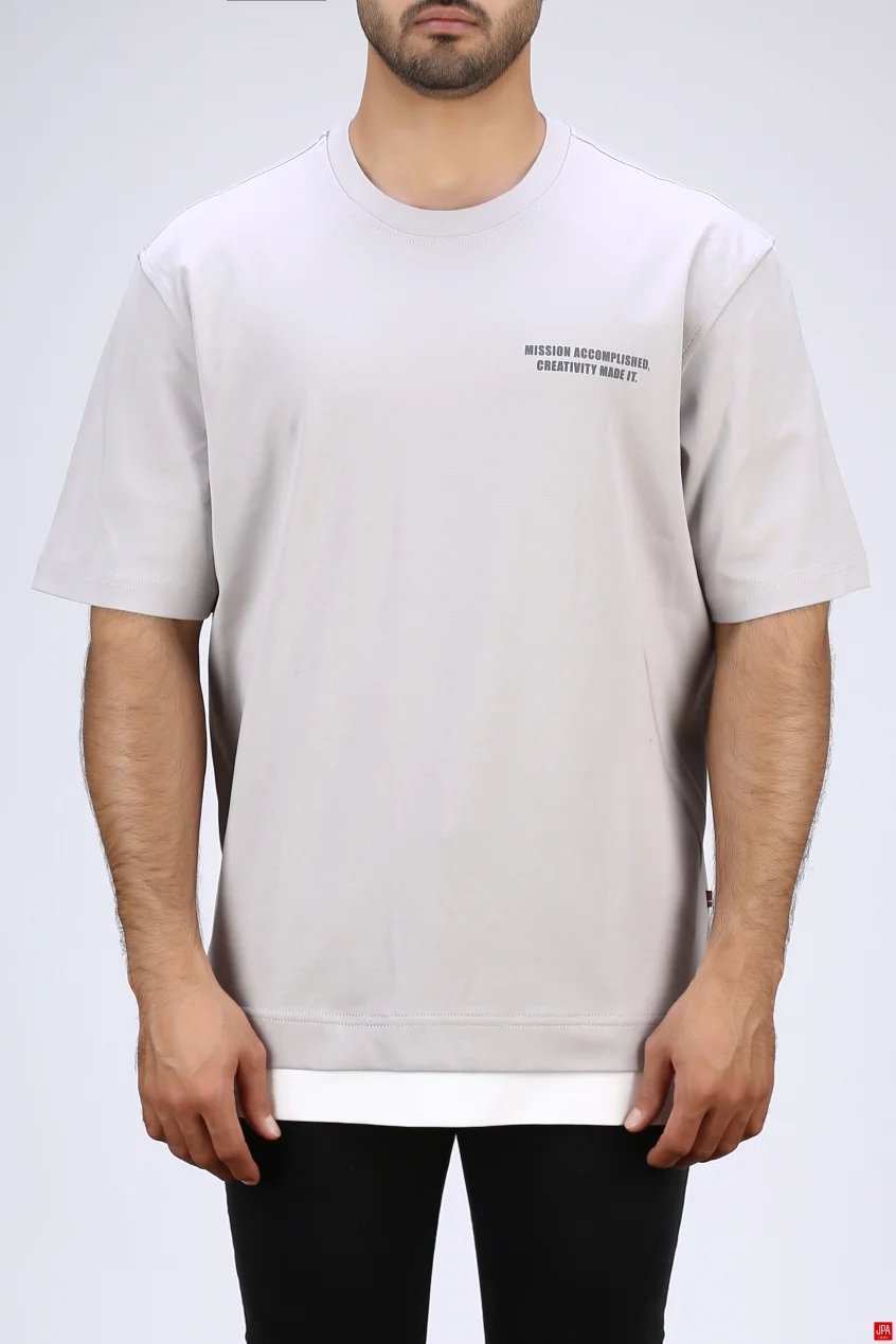 تی شرت مردانه یقه گرد باکس ازاد جی پی ای JPA کد 04017